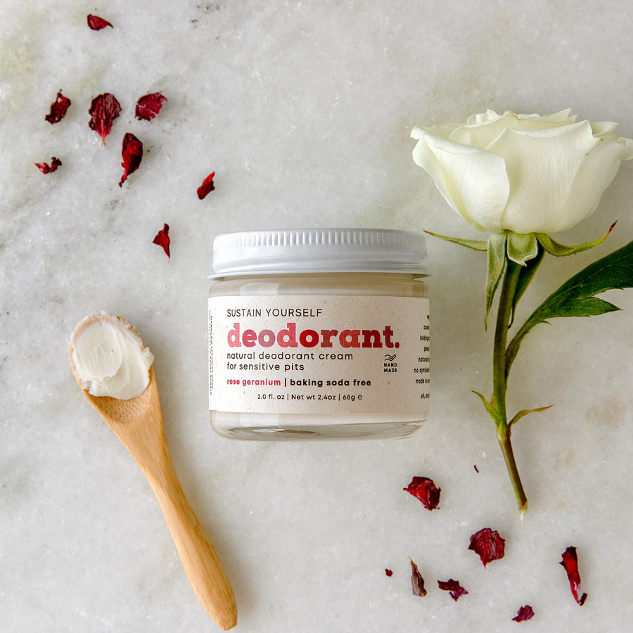 rose geranium deodorant cream - Sustain Yourself