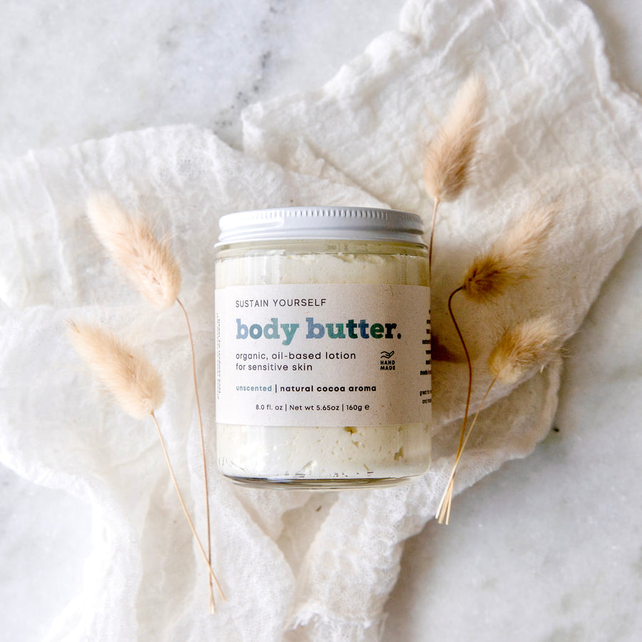 organic unscented body butter - Sustain Yourself